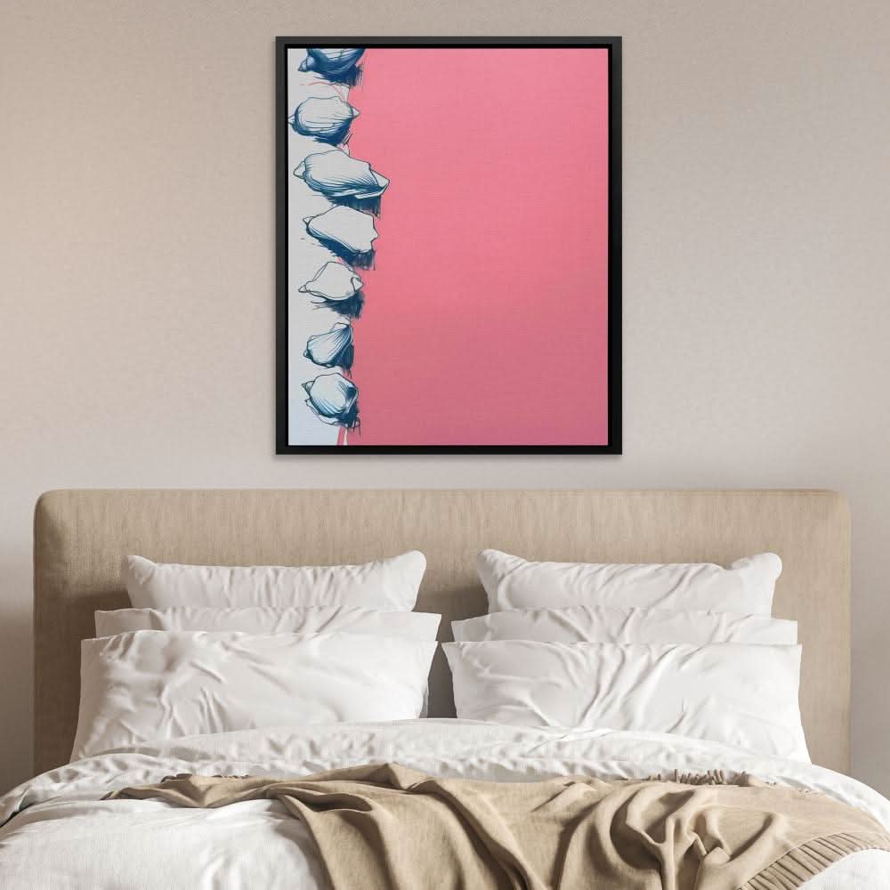 Seashell Doodle - Large Minimalist Canvas Print