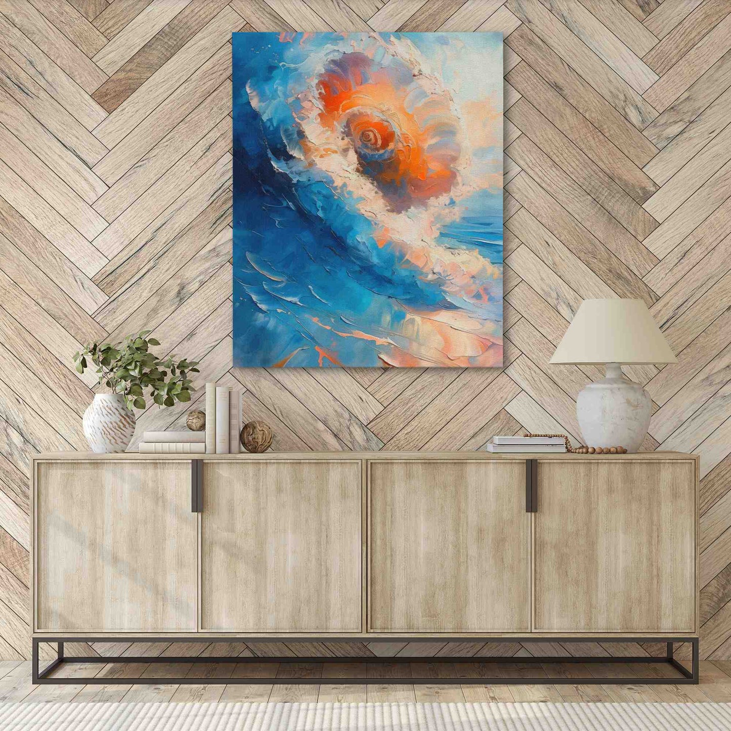 Seashell Wave - Large Canvas Print