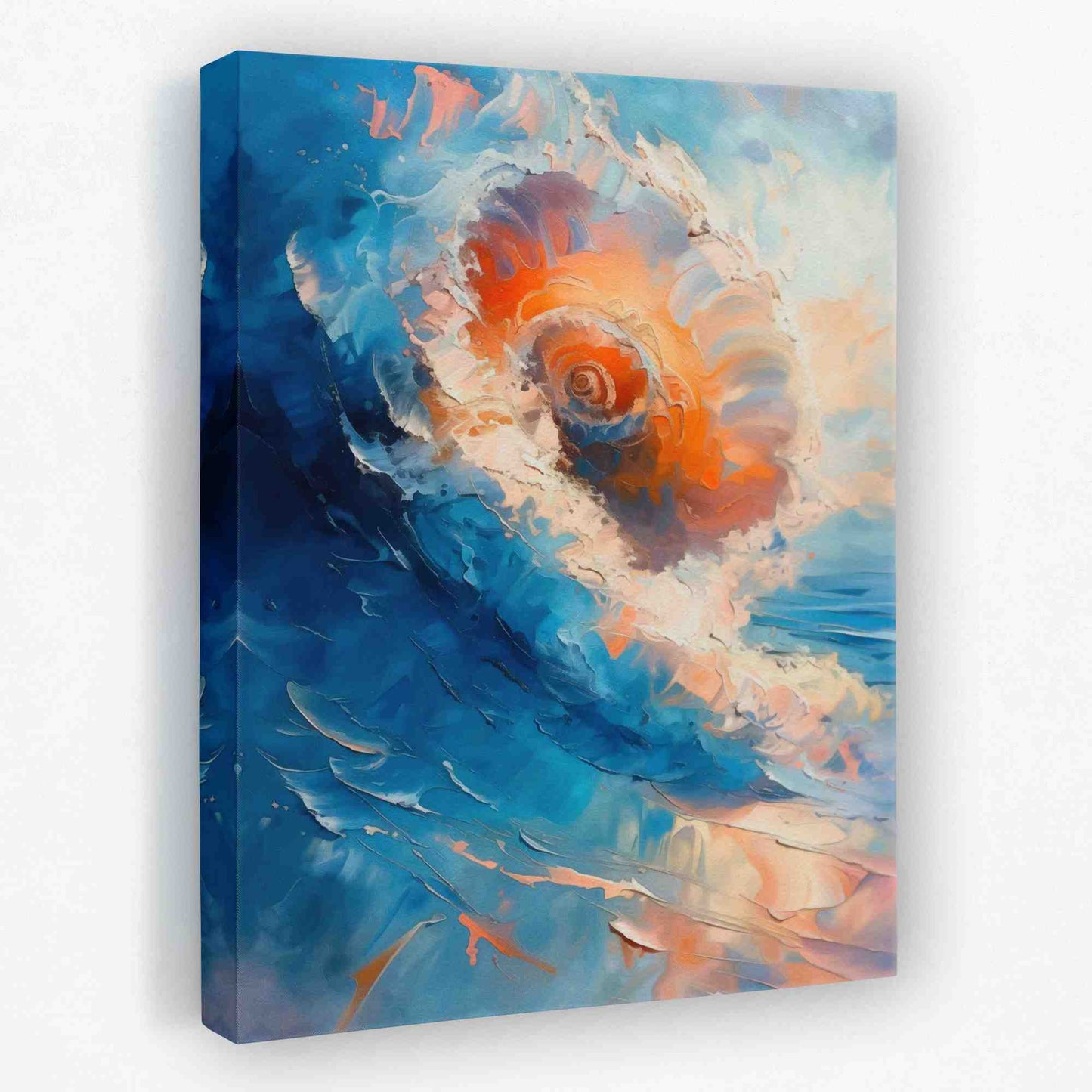 Seashell Wave - Beach Canvas Wall Art