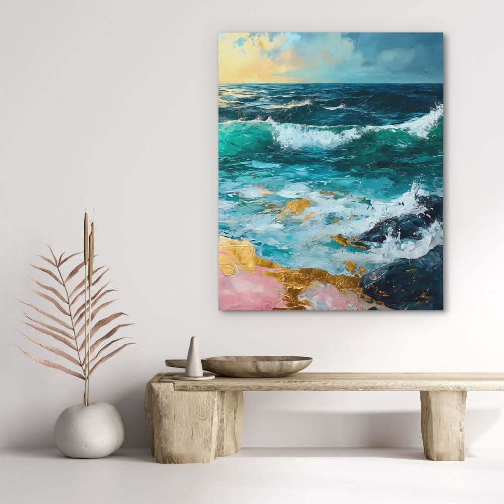 Seaside View - Large Abstract Canvas Print