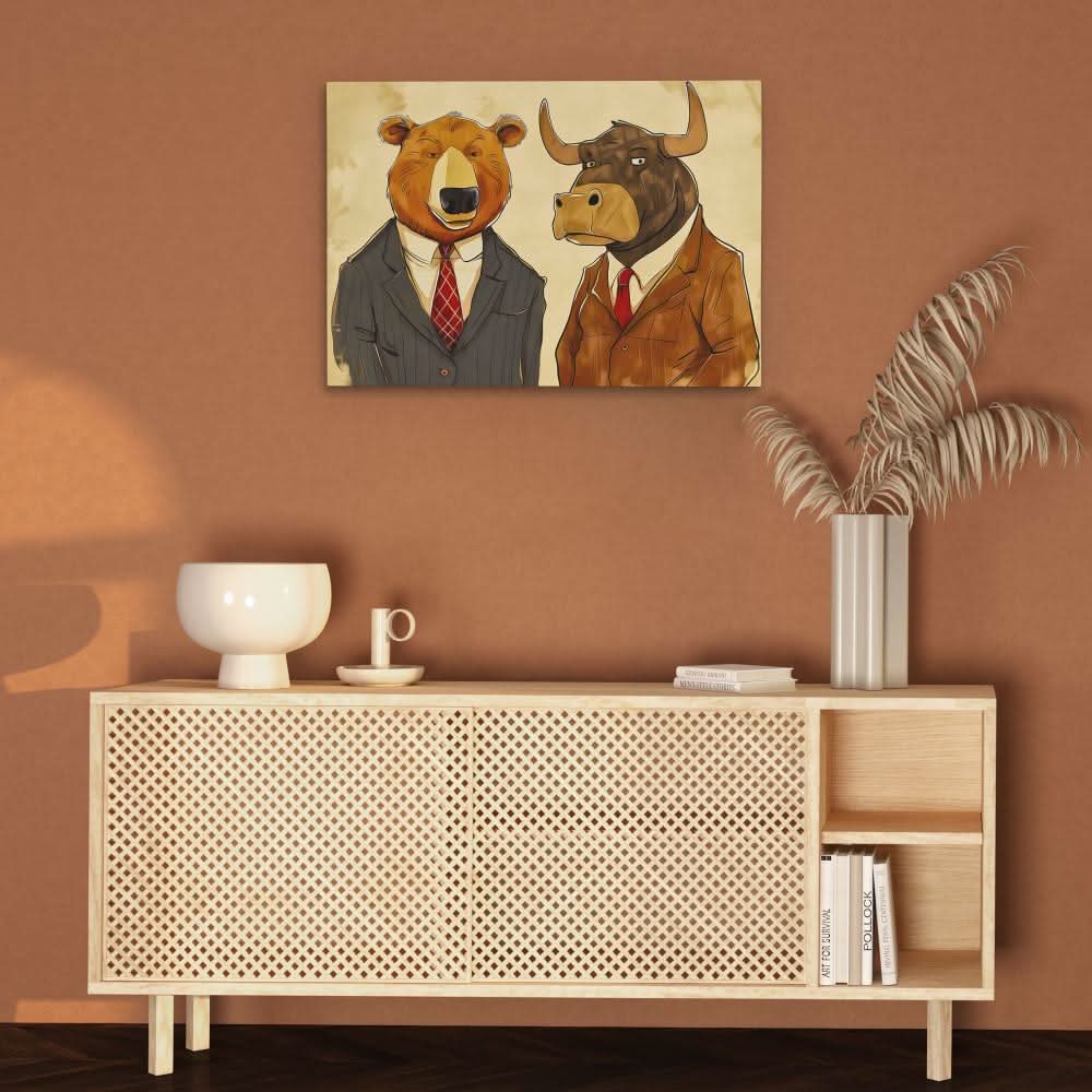 Seasoned Brokers - Modern Wall Art in Black Frame