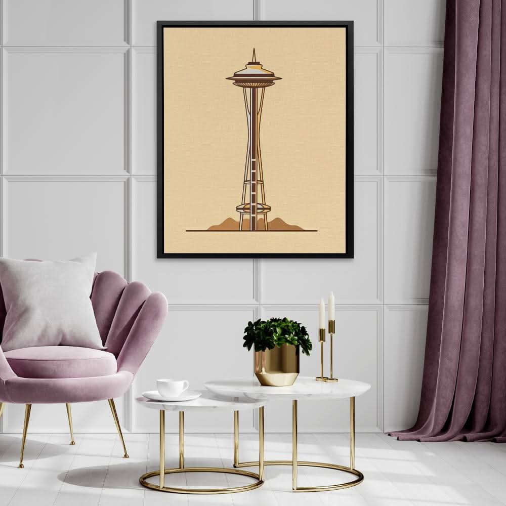 Seattle Space Needle - Neutral Wall Art