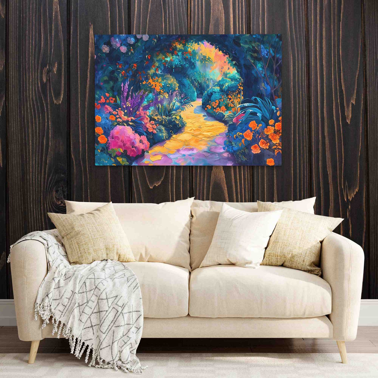 Secret Garden - Flowers Wall Art in Black Frame