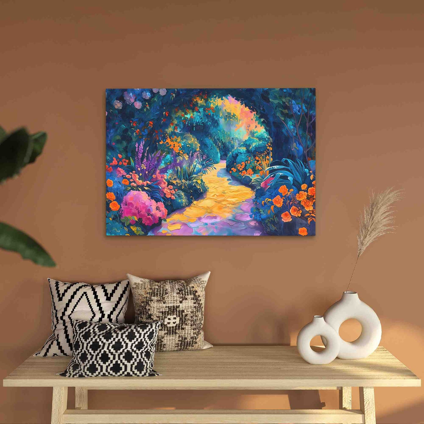 Secret Garden - Watercolor Colorful Canvas Wall Art