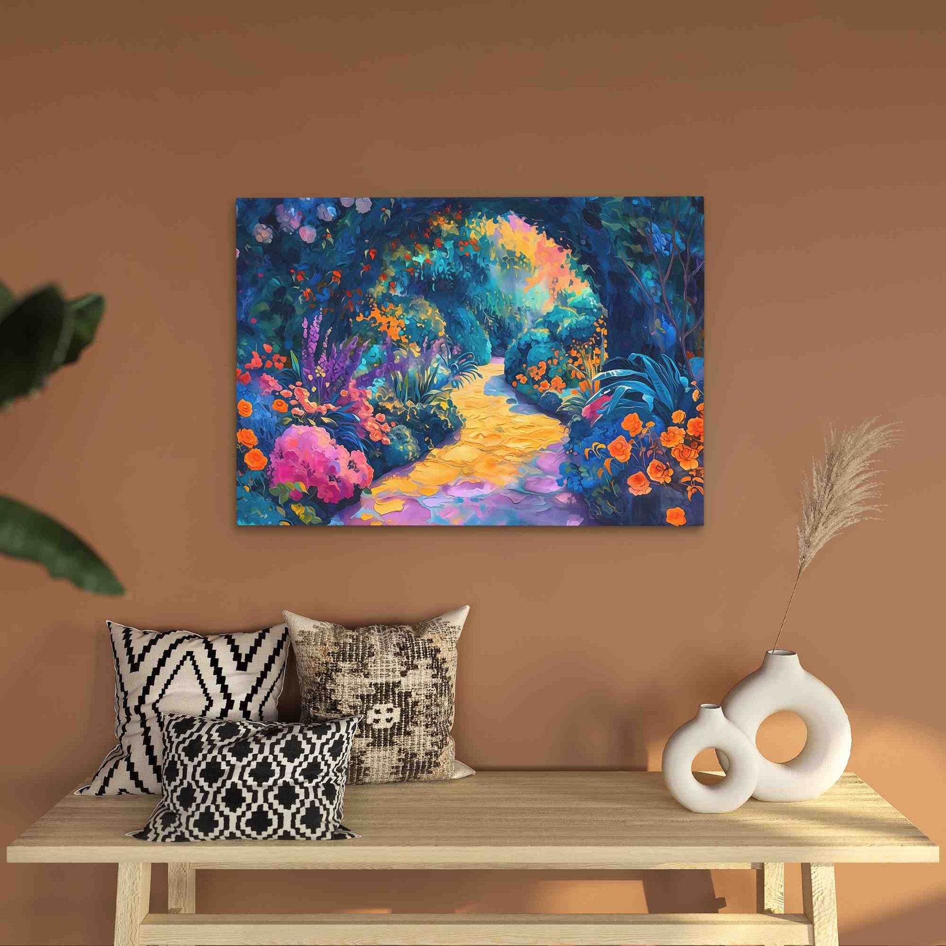 Secret Garden - Watercolor Colorful Canvas Wall Art