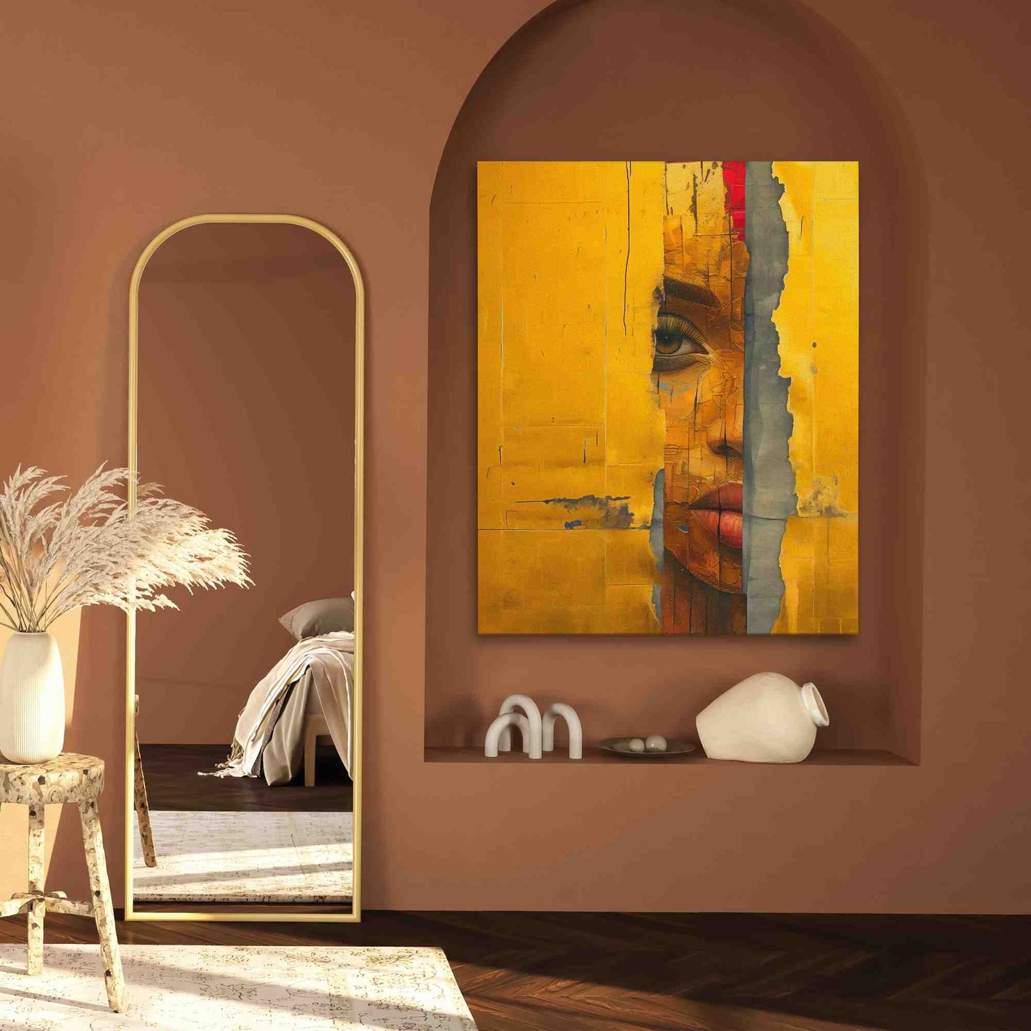 Self Reflections - Abstract Wall Art in Black Frame