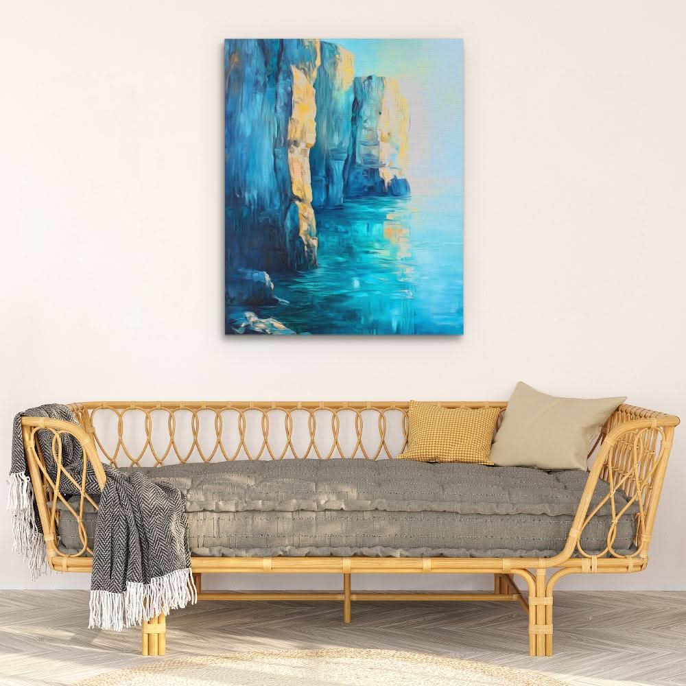 Serene Cliffs - Coastal Art for Bathroom
