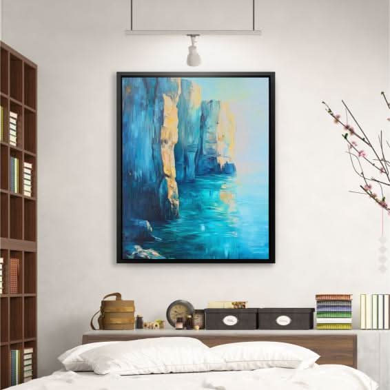 Serene Cliffs - Blue Landscapes Canvas Print