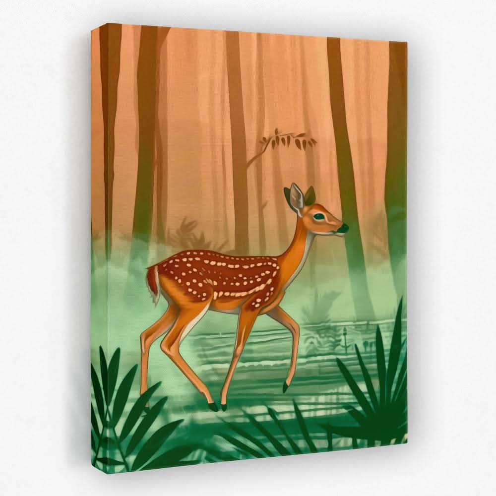 Serene Doe - Animals Canvas Wall Art
