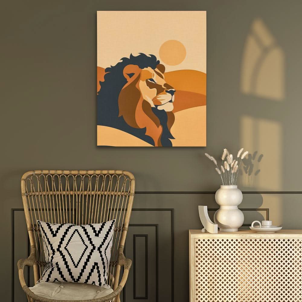Serene Lion - Earth Tones Wall Art