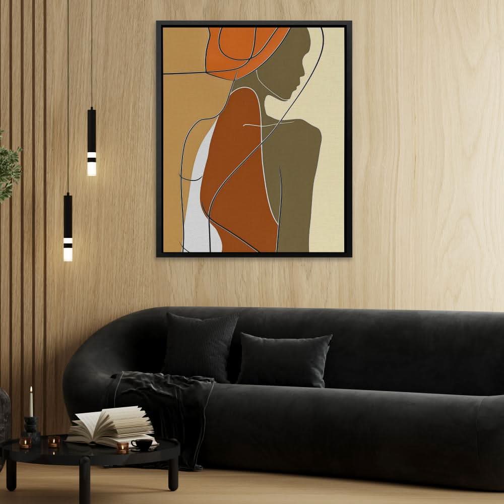 Serene Melody - Beige Female Canvas Print