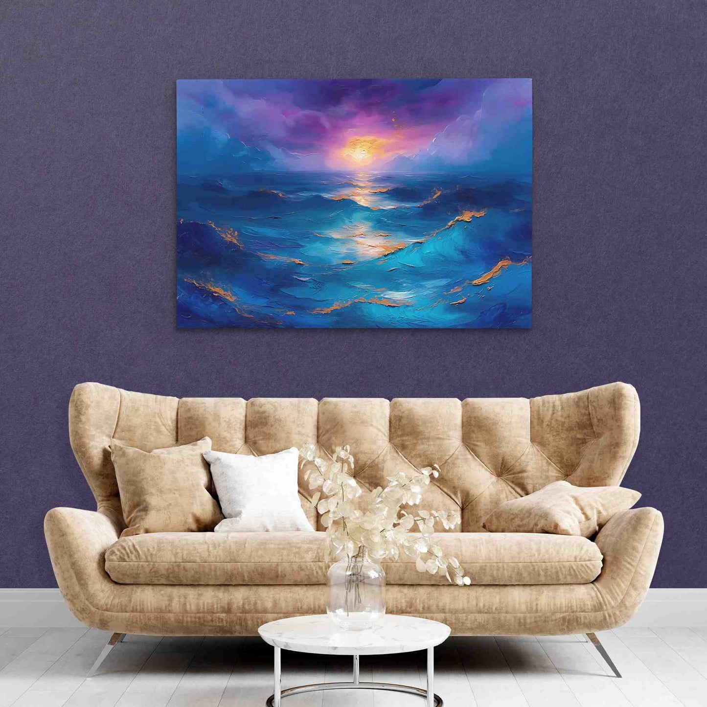 Serene Ocean Sunset - Beach House Art for Bedroom