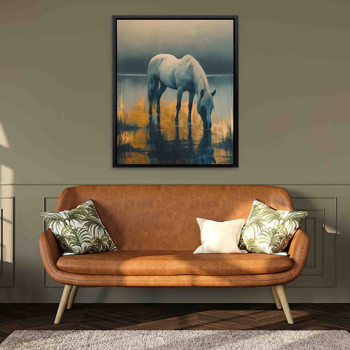 Serene Reflection - Wall Art in Black Frame