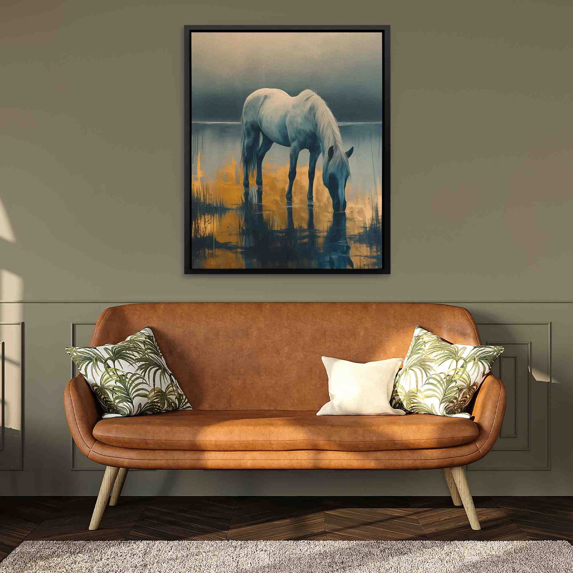 Serene Reflection - Wall Art in Black Frame