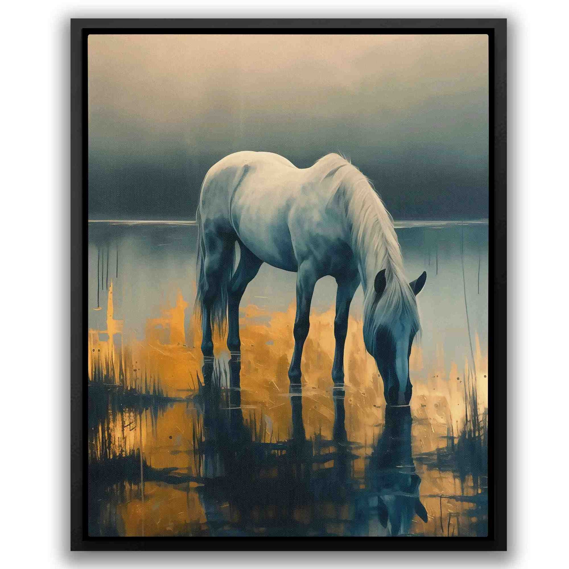 Serene Reflection - Beige Wall Art