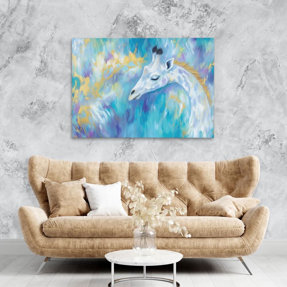 Serene Sky Giraffe - Large Canvas Print