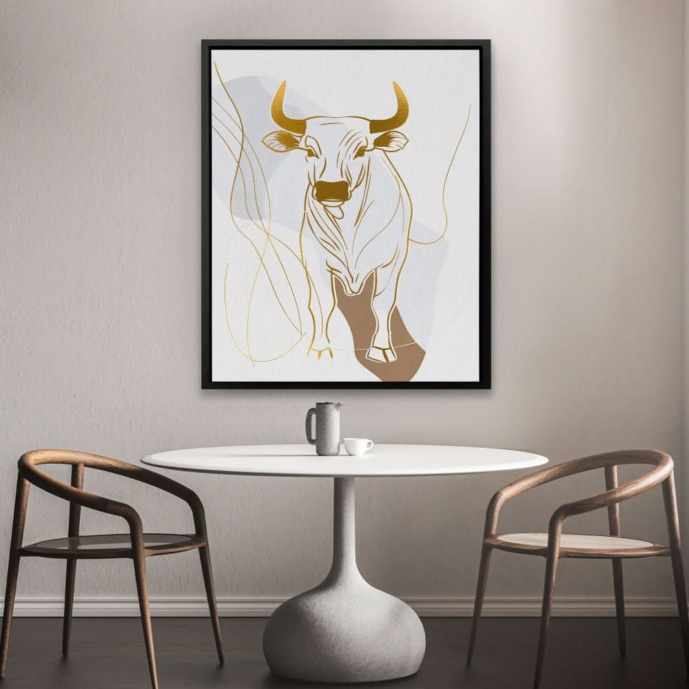 Serene Strength - Animals Wall Art in Black Frame