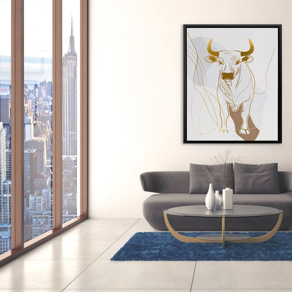 Serene Strength - Gold Wall Art for Hallway