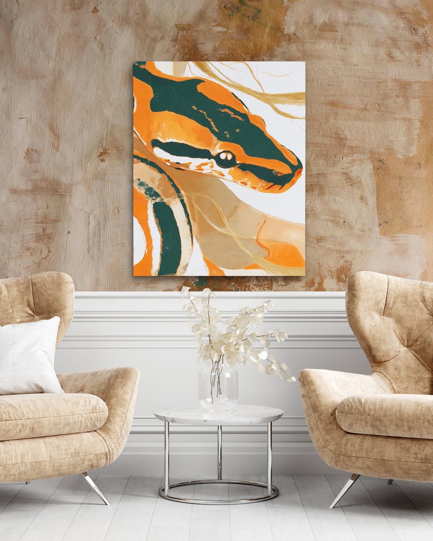 Serpent in Amber - Luxury Wall Art