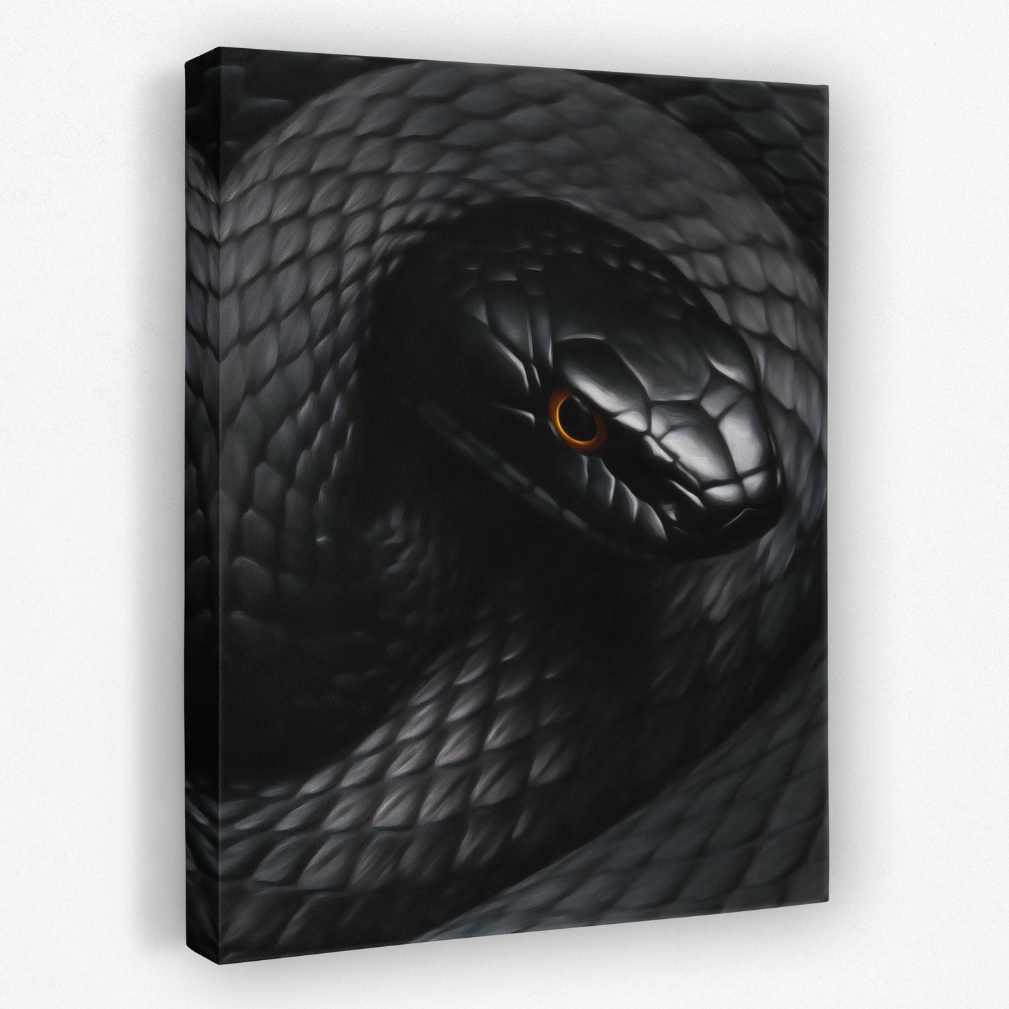Serpent's Amber Eye - Luxury Wall Art