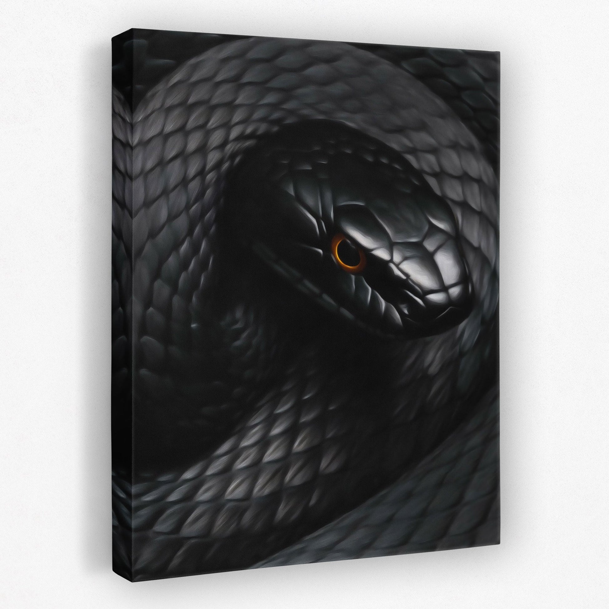 Serpent's Amber Eye - Luxury Wall Art