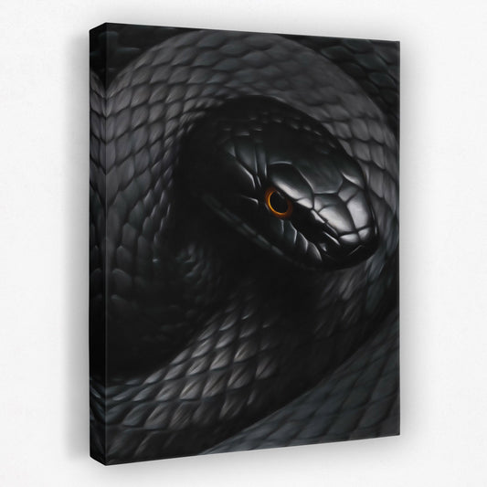 Serpent's Amber Eye - Luxury Wall Art