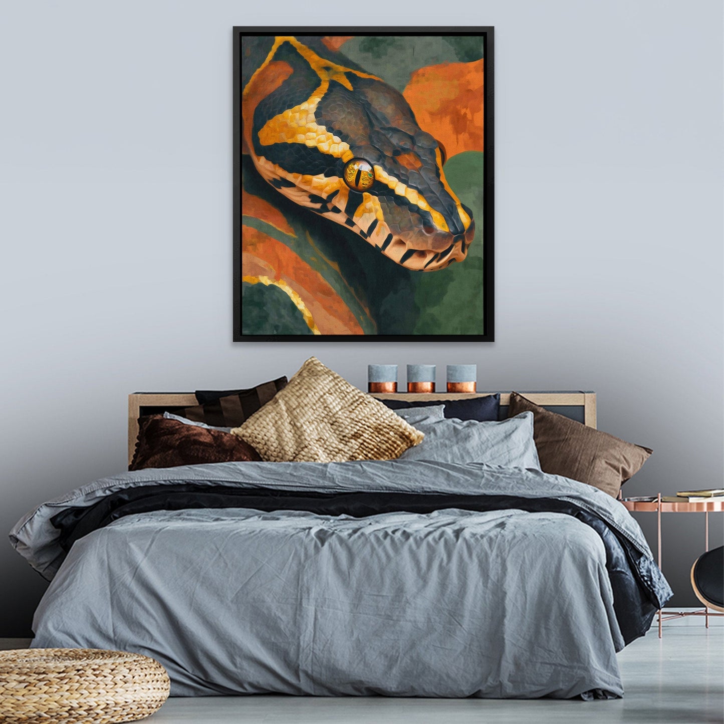 Serpent's Amber Strike II - Luxury Wall Art