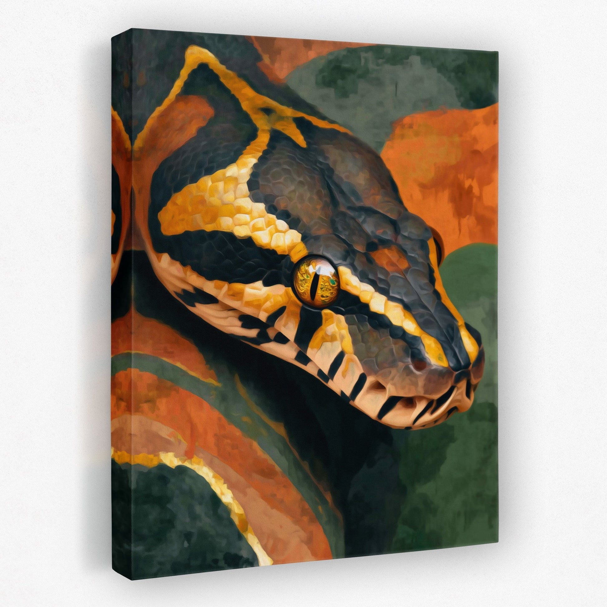 Serpent's Amber Strike II - Luxury Wall Art