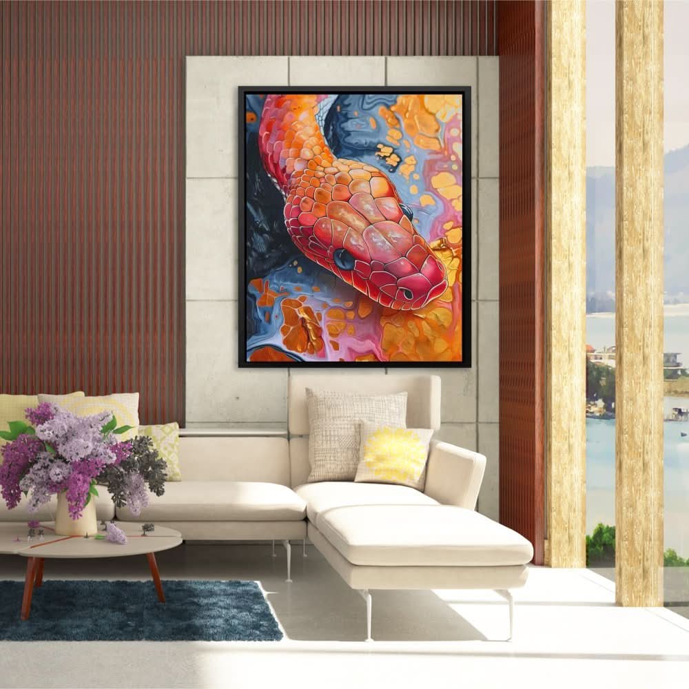 Serpent’s Spectrum - Large Abstract Canvas Print