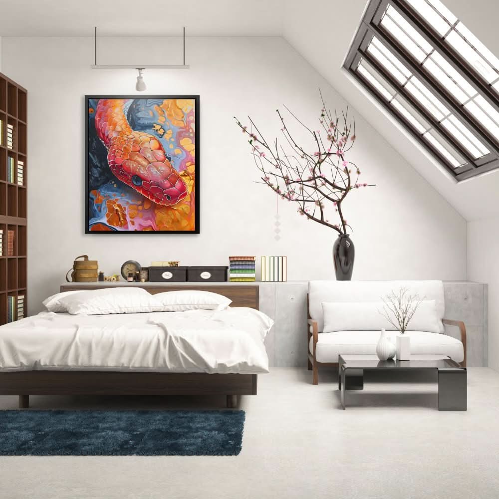 Serpent’s Spectrum - Colorful Wall Art for Living Room