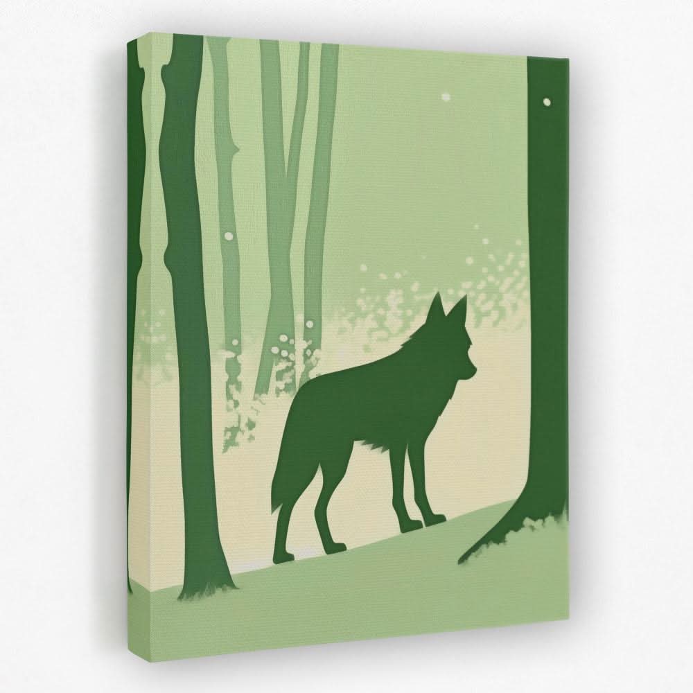 Shadow of a Wolf - Landscapes Canvas Wall Art