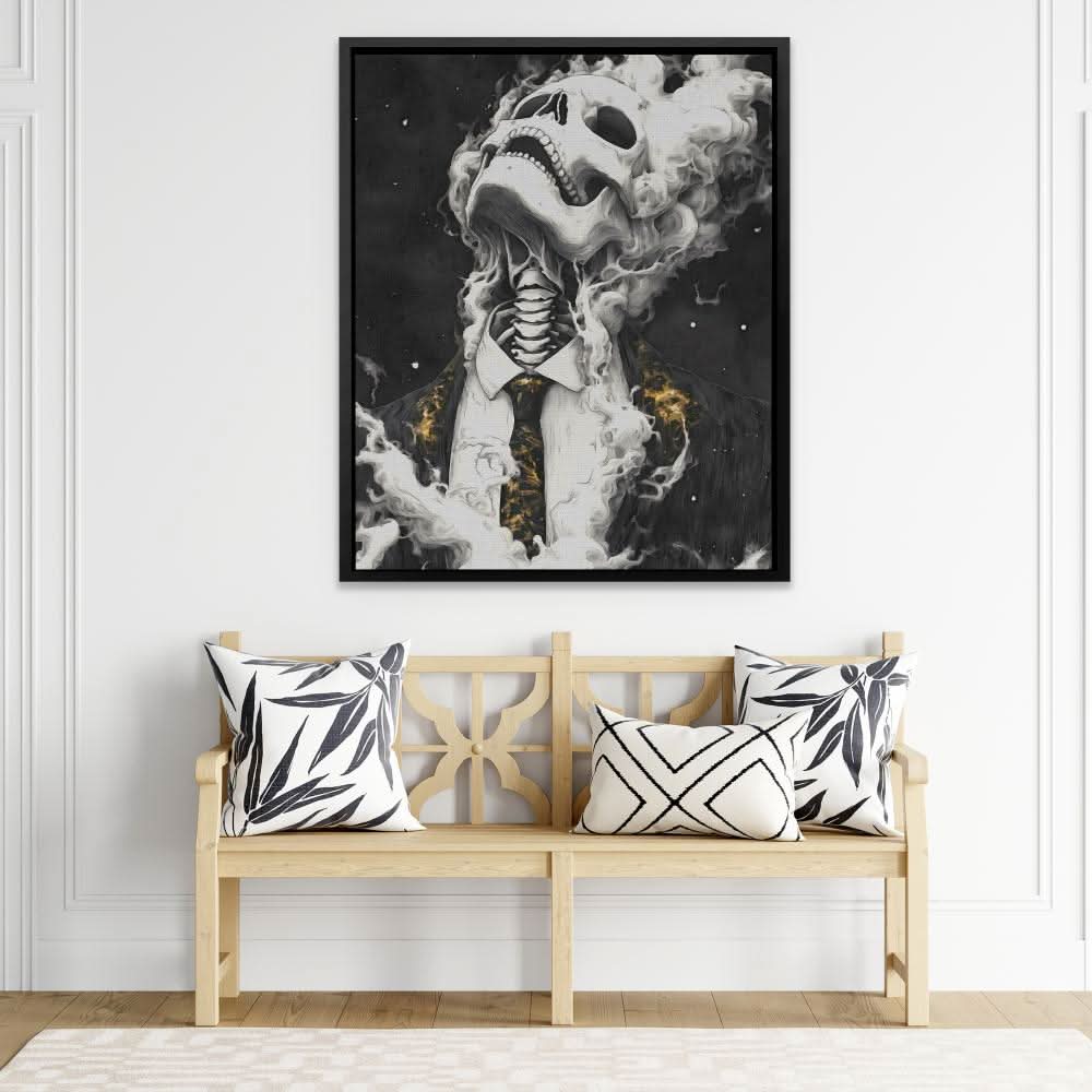 Shadow Soul - Dark Academia Wall Art in Black Frame