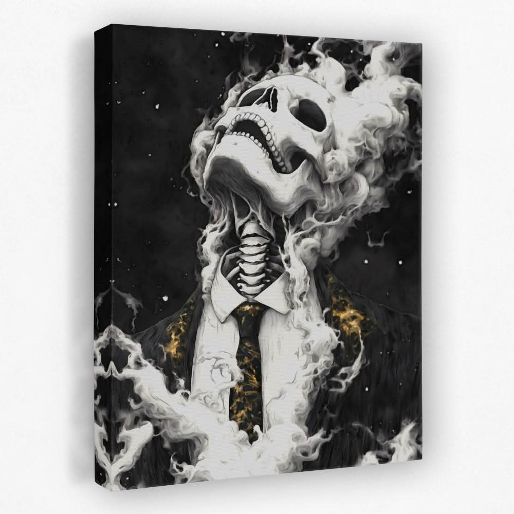 Shadow Soul - Black and White Canvas Wall Art
