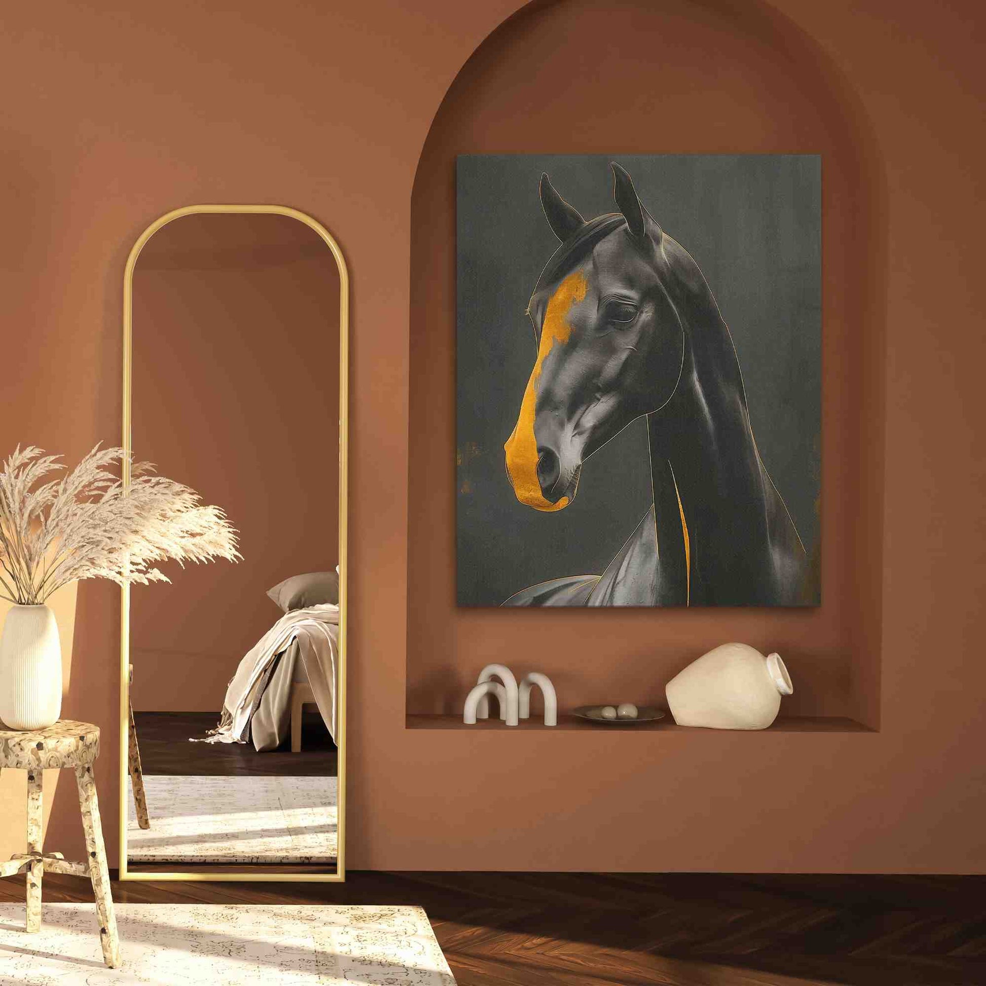 Shadow Sprinter - Wall Art in Black Frame