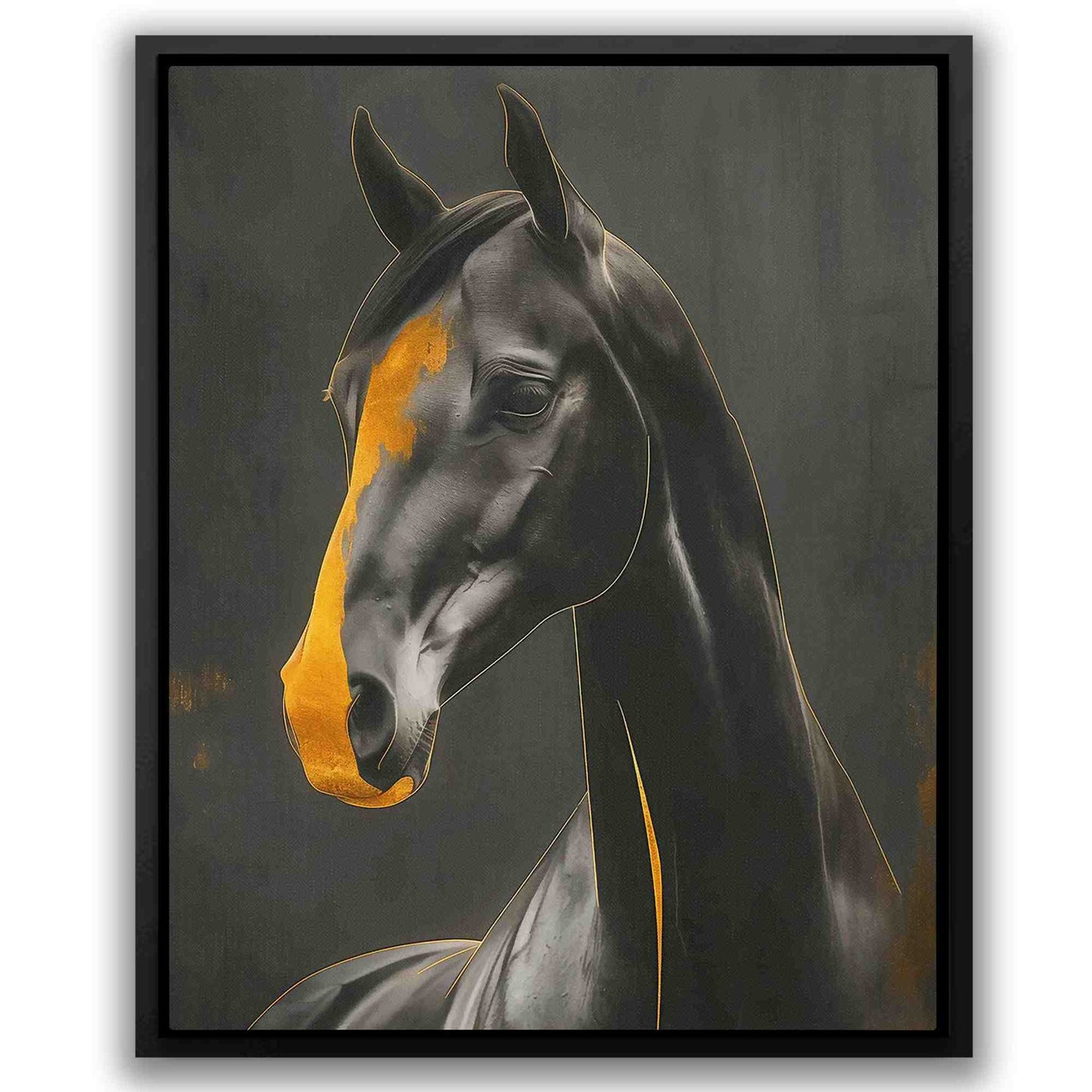 Shadow Sprinter - Black Canvas Wall Art