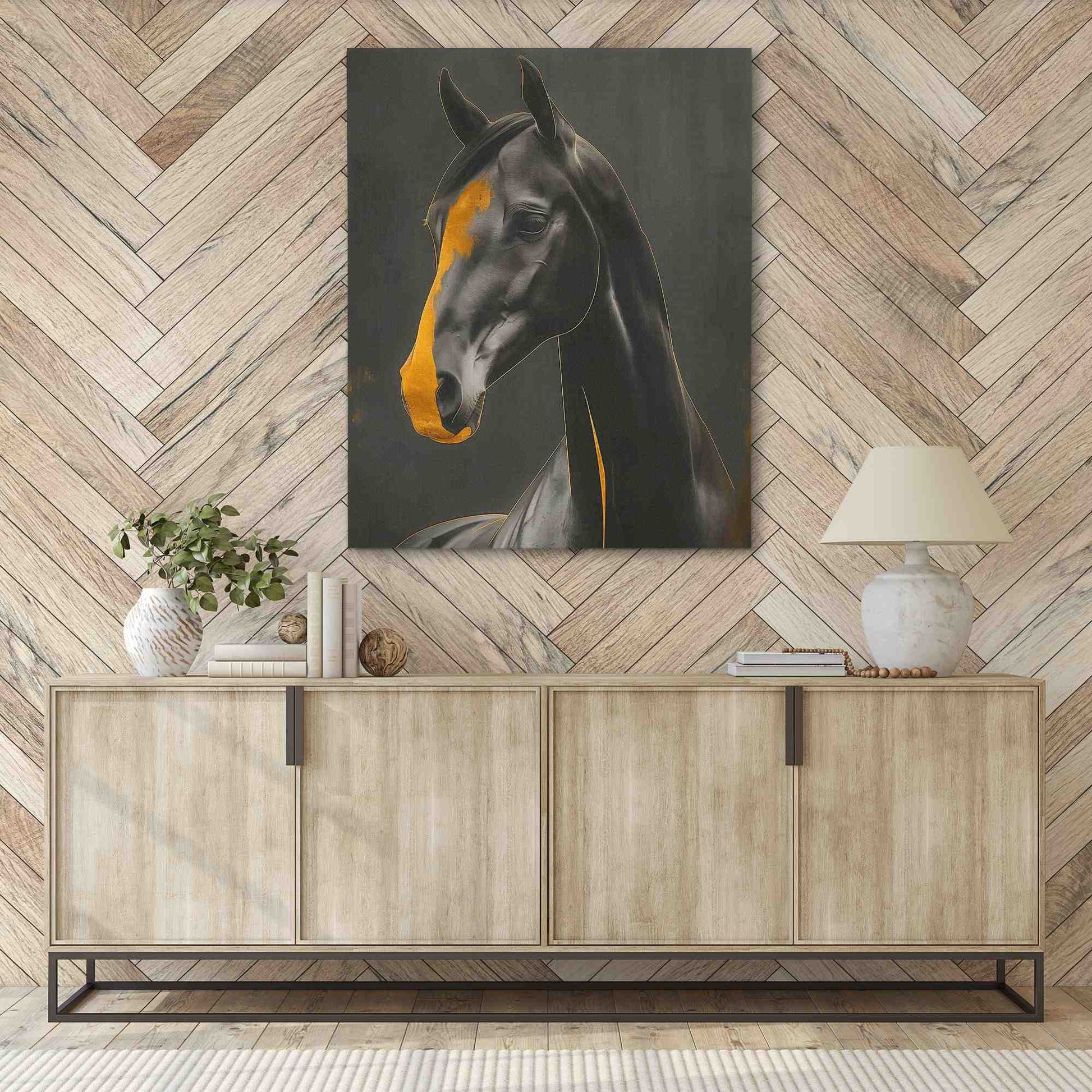 Shadow Sprinter - Black Wall Art for Bedroom