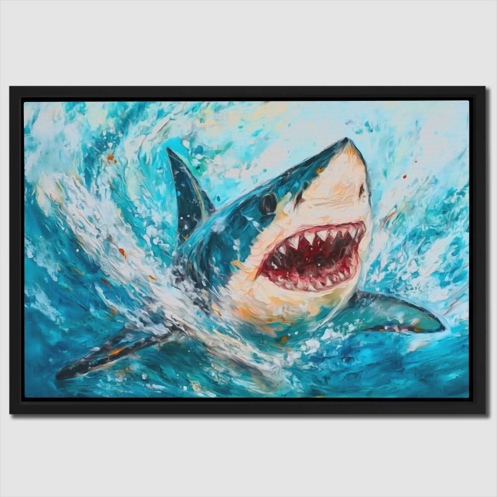 Shark Attack - Coastal Art for Lounge