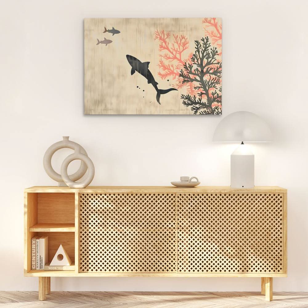 Shark Surprise - Neutral Wall Art
