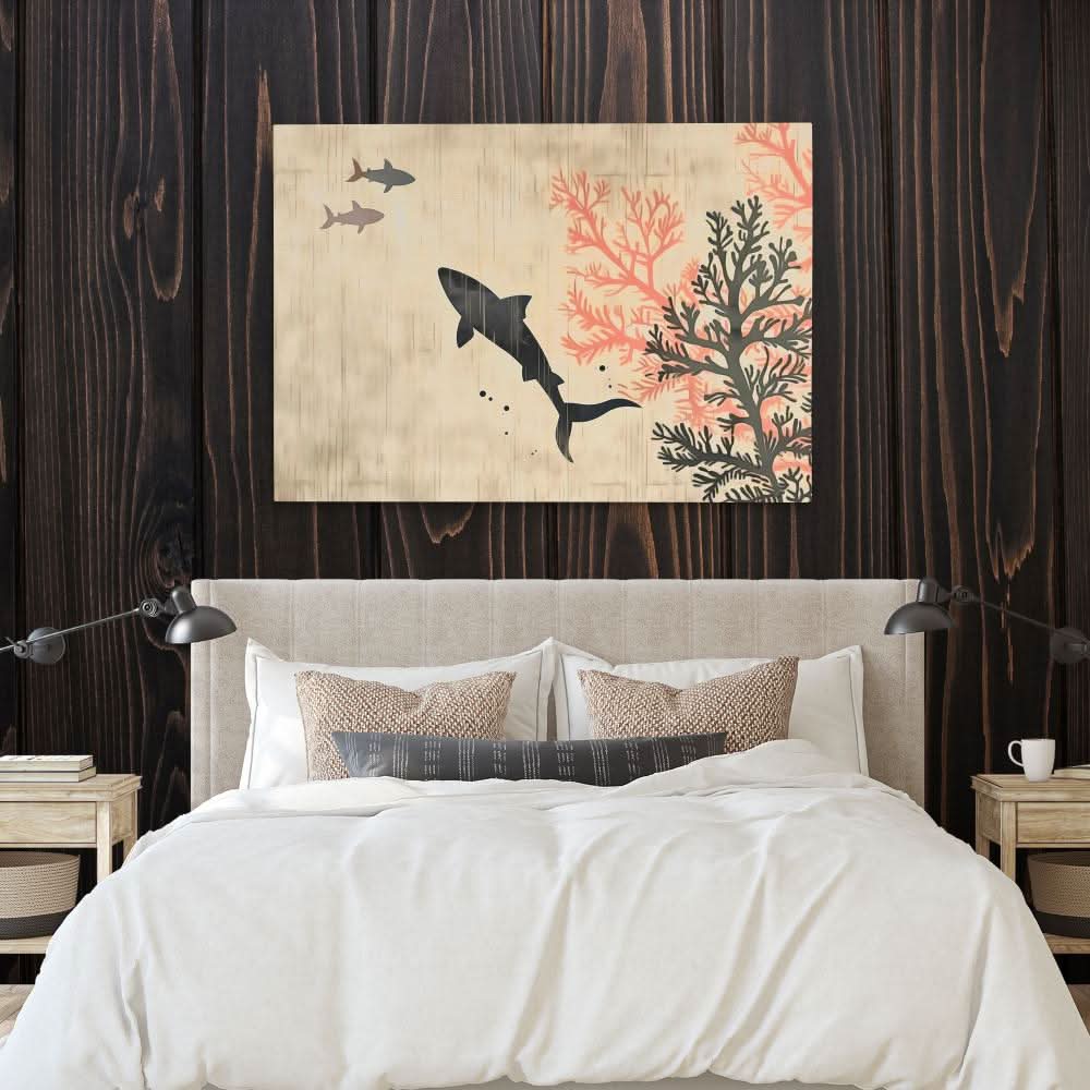 Shark Surprise - Neutral Nature Canvas Print