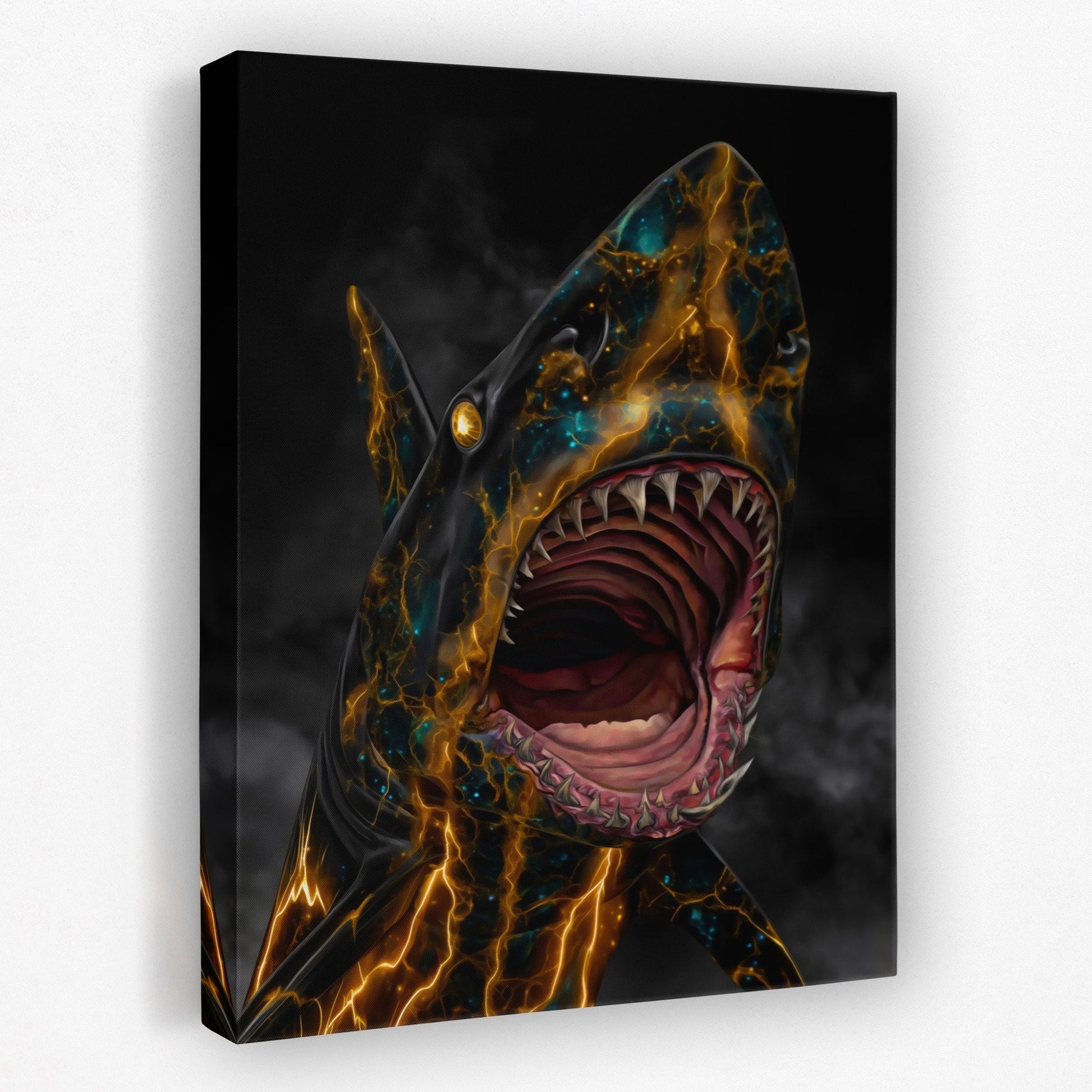 Shark's Electric Fury - Luxury Wall Art