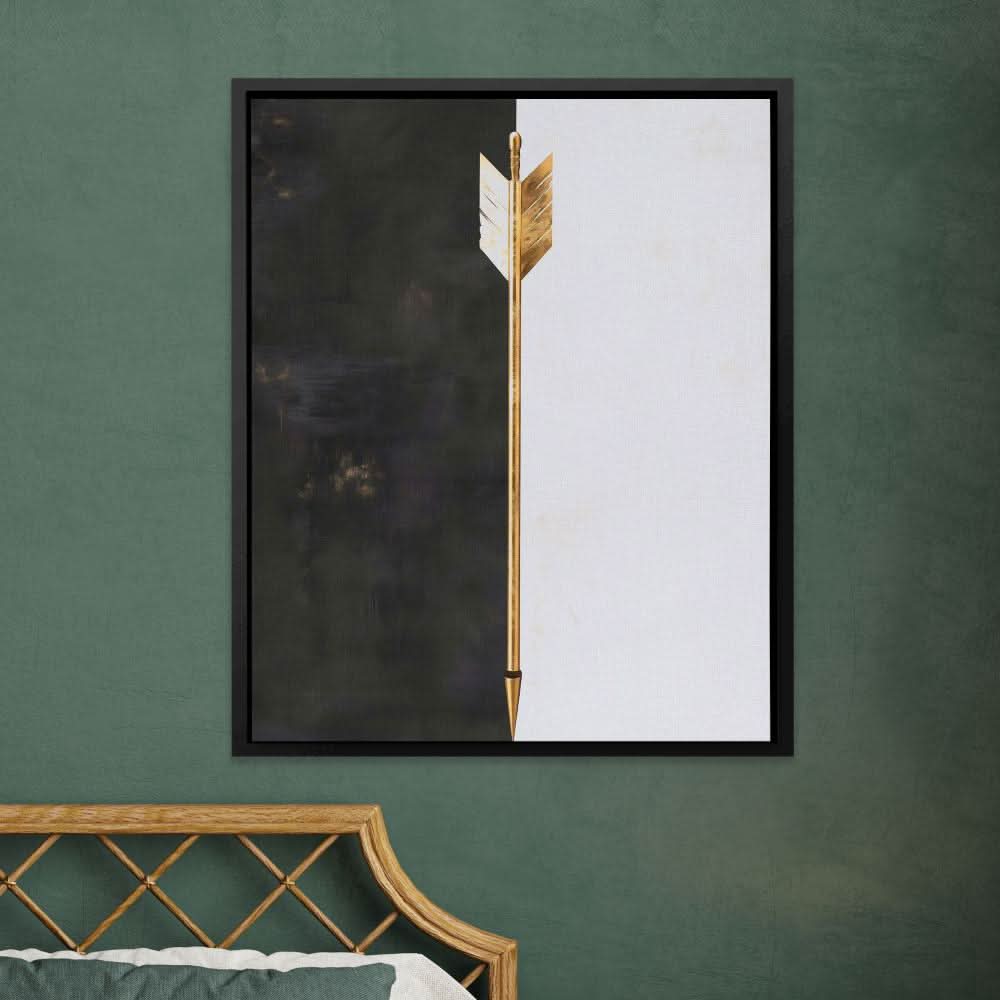 Sharp Contrast - Gold Wall Art for Home Office