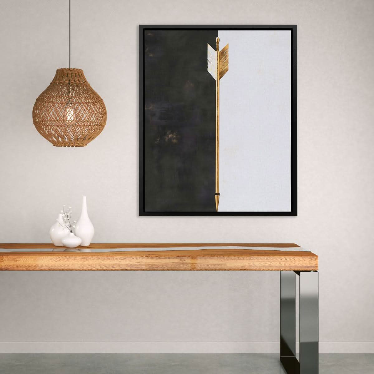 Sharp Contrast - Gold Canvas Print