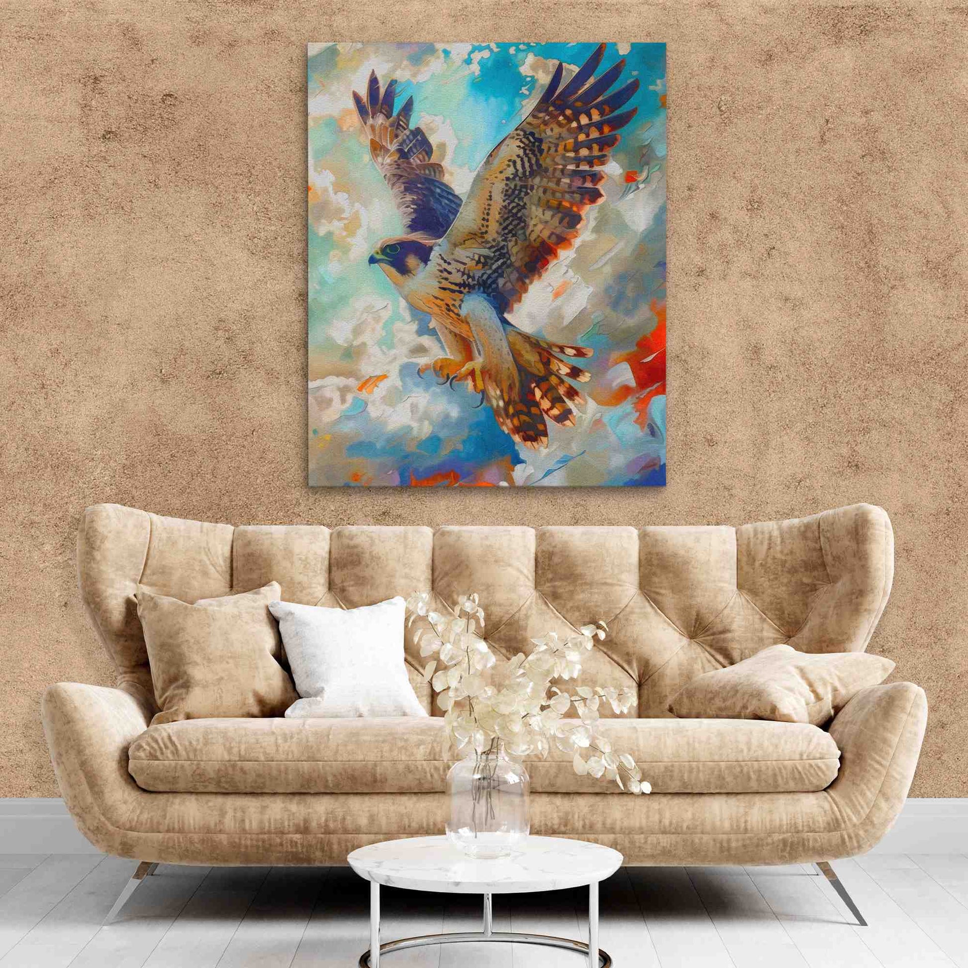 Sharp Talons - Blue Bird Canvas Print
