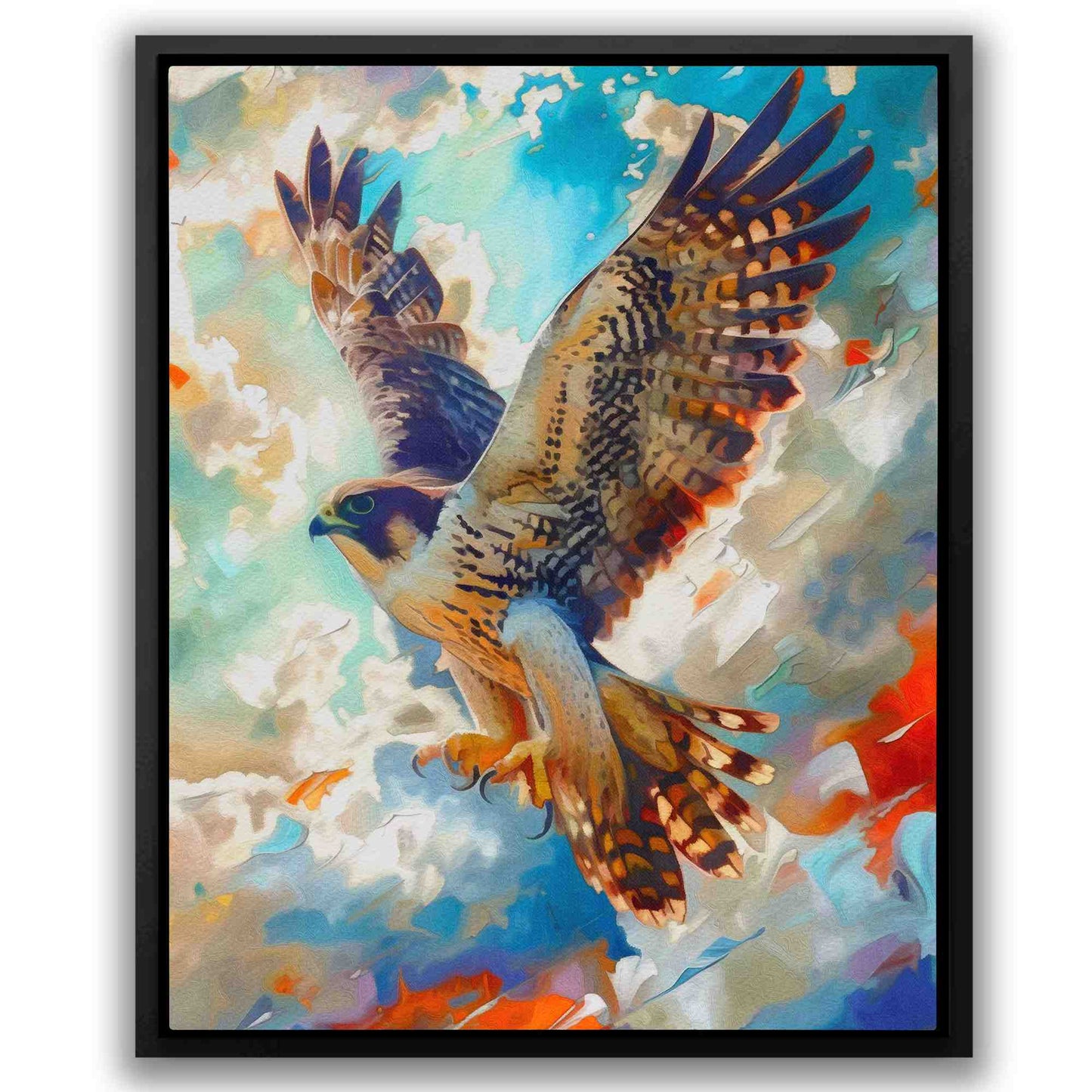 Sharp Talons - Blue Canvas Wall Art