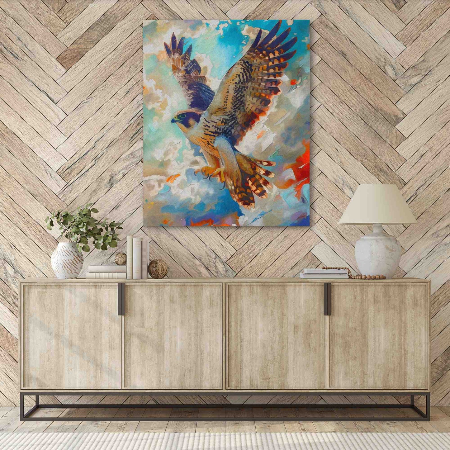 Sharp Talons - Blue Wall Art for Hallway