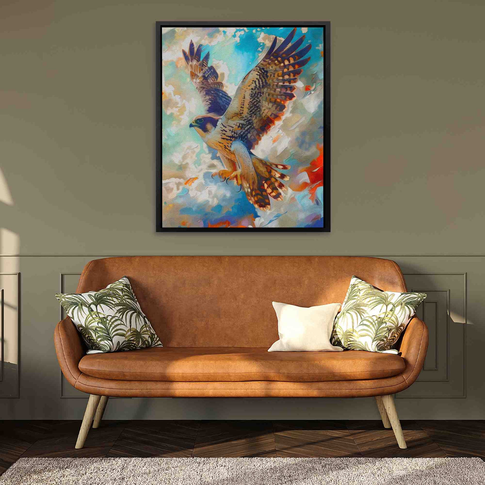 Sharp Talons - Bird Wall Art in Black Frame