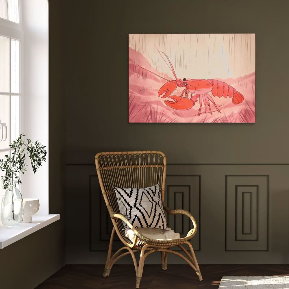 Shellfish Shuffle - Modern Wall Art in Black Frame