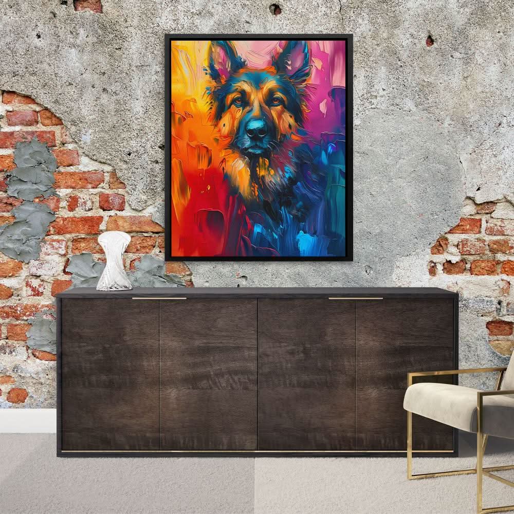 Shepherds Visage - Abstract Colorful Canvas Wall Art