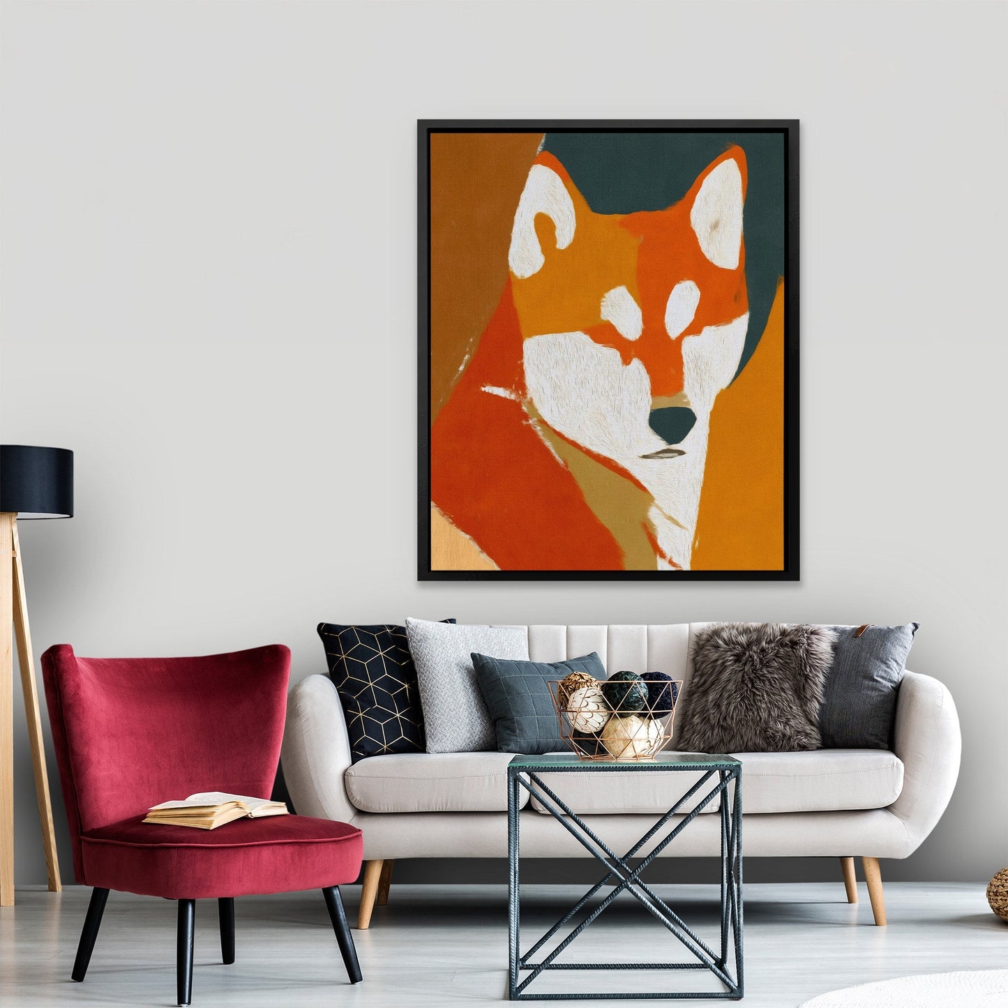 Shiba Sunset Portrait - Luxury Wall Art
