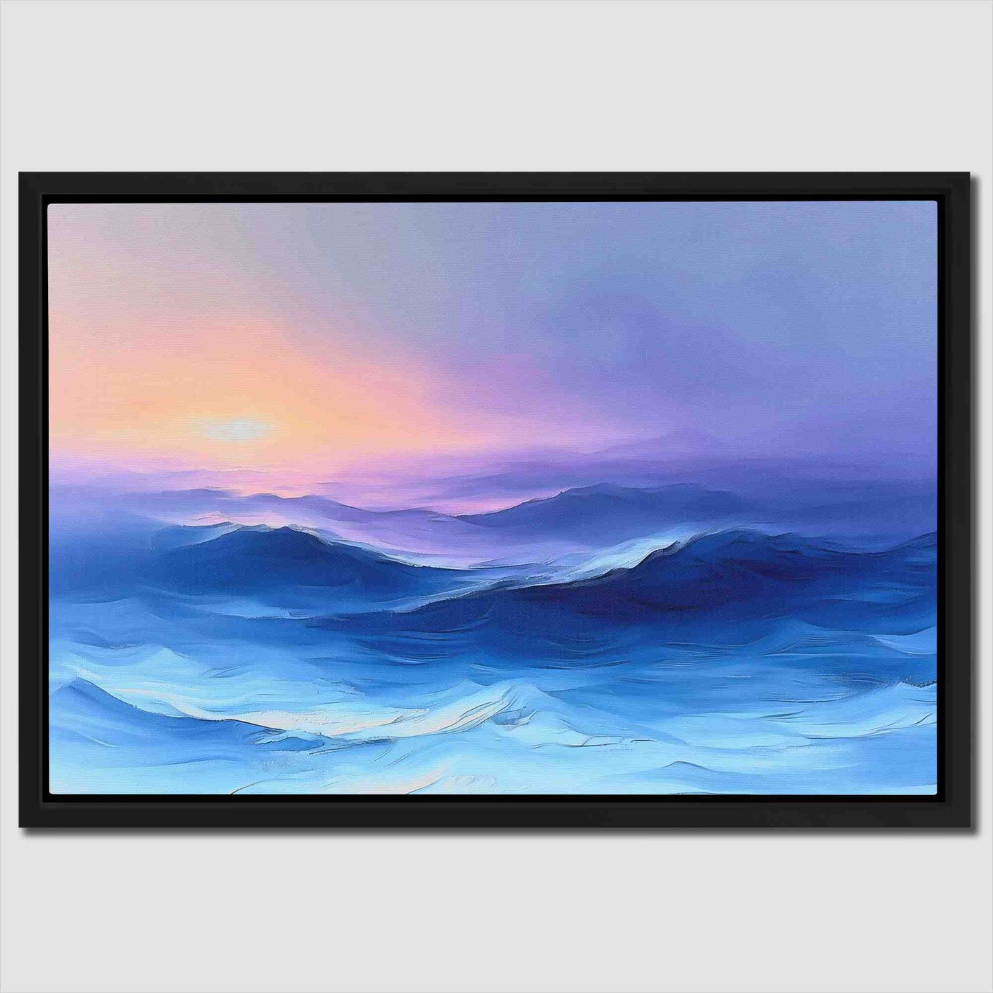 Shifting Tides - Blue Horizontal Canvas Print